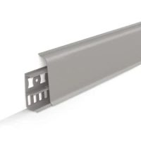 Напольный плинтус ПВХ Ideal Deconika (Деконика) Д70 ПЛАТИНОВО-СЕРЫЙ 036