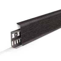 Напольный плинтус ПВХ Ideal Deconika (Деконика) Д70 КАШТАН СЕРЫЙ 352