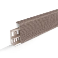 Напольный плинтус ПВХ Ideal Deconika (Деконика) Д70 ДУБ СНЕЖНЫЙ 215