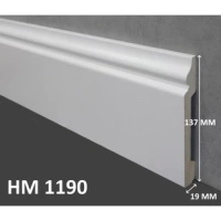 Плинтус напольный МДФ OHZ HM-1190, Белый