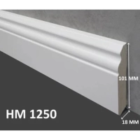 Плинтус напольный МДФ OHZ HM-1250, Белый