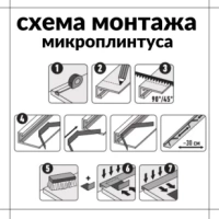 Микроплинтус L алюминиевый 2700мм черный