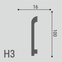 Плинтус напольный Де Багет XPS POLYMER Н 3 100/16