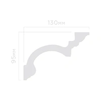 Плинтус потолочный Hi Wood A160 95х130х2000 мм