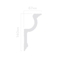 Плинтус потолочный Hi Wood A155 67х140х2000 мм