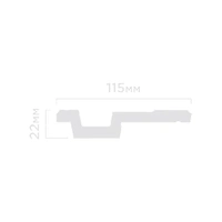 Плинтус потолочный Hi Wood A115V1 22х115х2000 мм
