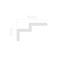 Плинтус потолочный Hi Wood A101 62х102х2000 мм