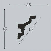 Потолочный  карниз Bello Deco К7 45-35