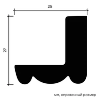 Карниз Европласт 1.50.258 жёсткий 25х27х2000 мм