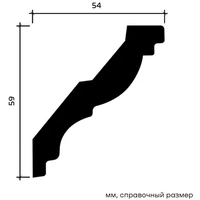 Карниз Европласт 1.50.288 гибкий 54х59х2000 мм