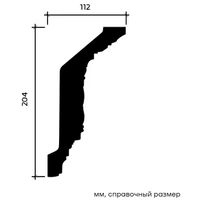 Карниз Европласт 1.50.281 жёсткий 112х204х2000 мм