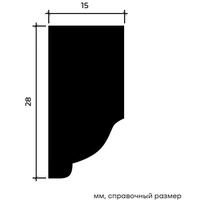 Молдинг Европласт 1.51.305 гибкий 15х28х2000 мм