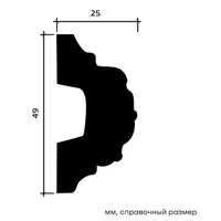 Молдинг Европласт 1.51.348 жёсткий 25х49х2000 мм