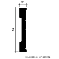 Молдинг Европласт 1.51.316 жёсткий 19х90х2000 мм