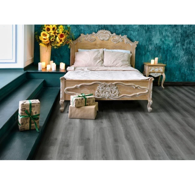 Каменно-полимерная плитка (SPC) Alpine Floor Блэк ECO 12-1 с интегрированной подложкой Каменно-полимерная плитка (SPC) Alpine Floor Блэк ECO 12-1 с интегрированной подложкой