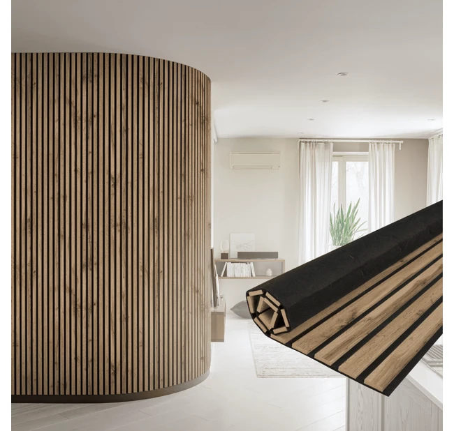 Реечная панель акустическая Stella Comfort Light Пекан 2780х600 Реечная панель акустическая Stella Comfort Light Пекан 2780х600