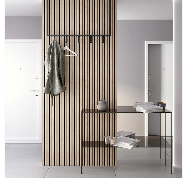 Реечная панель акустическая Stella Trend Light Дуб Снежный 2780х600х21 Реечная панель акустическая Stella Trend Light Дуб Снежный 2780х600х21