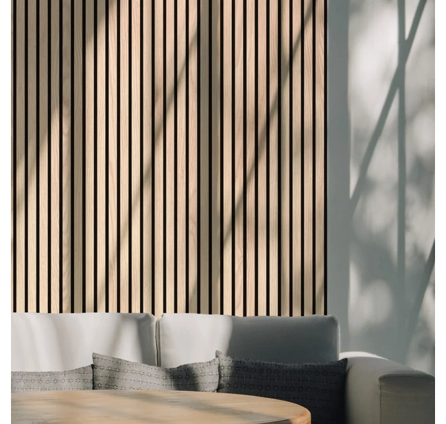 Реечная панель акустическая Stella Trend Light Дуб Снежный 2780х600х21 Реечная панель акустическая Stella Trend Light Дуб Снежный 2780х600х21