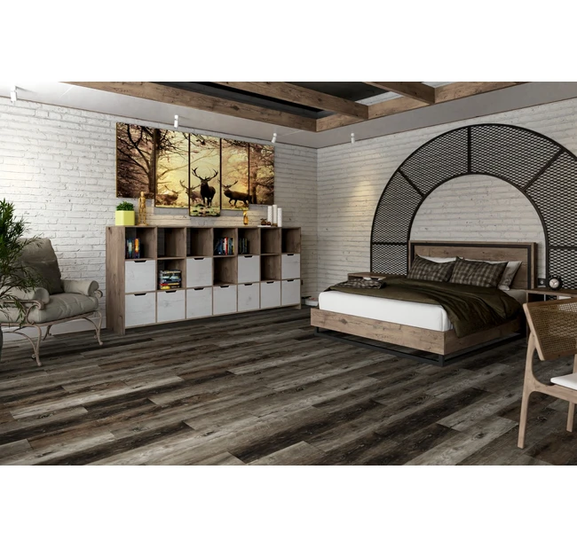 Кварц-виниловая LVT плитка DAMY FLOOR FAMILY TCM369-7-LVT Дуб Рустикальный Черный Кварц-виниловая LVT плитка DAMY FLOOR FAMILY TCM369-7-LVT Дуб Рустикальный Черный