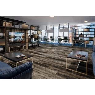 Кварц-виниловая LVT плитка DAMY FLOOR FAMILY TCM369-7-LVT Дуб Рустикальный Черный