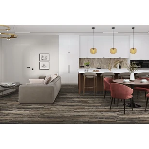 Кварц-виниловая LVT плитка DAMY FLOOR FAMILY TCM369-7-LVT Дуб Рустикальный Черный