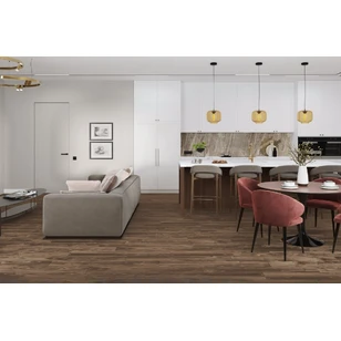 Кварц-виниловая LVT плитка DAMY FLOOR FAMILY 0036-3-LVT Орех Американский