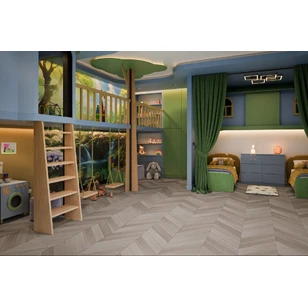 Кварц-виниловая LVT плитка DAMY FLOOR CHEVRON LVT DF02-Ch-LVT Пале-Рояль