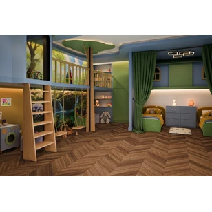 Кварц-виниловая LVT плитка DAMY FLOOR CHEVRON LVT DF07-Ch-LVT Шайо