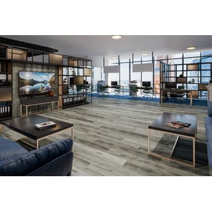 Кварцевый SPC ламинат DAMY FLOOR FAMILY TCM369-28 Дуб Рустикальный Cерый