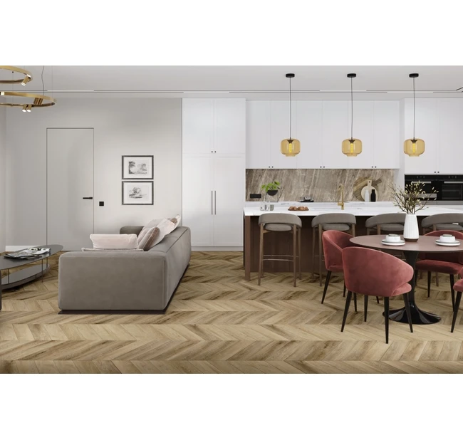 Кварцевый SPC ламинат DAMY FLOOR CHEVRON DF06-Ch Амбуаз Кварцевый SPC ламинат DAMY FLOOR CHEVRON DF06-Ch Амбуаз
