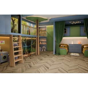 Кварцевый SPC ламинат DAMY FLOOR CHEVRON DF06-Ch Амбуаз