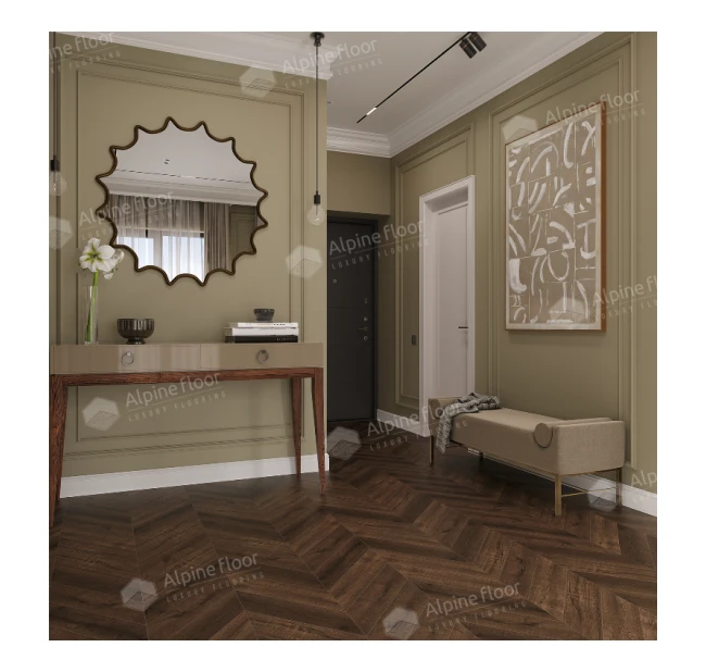 SPC ламинат Alpine Floor Chevron Alpine Дуб Мокка ECO 18-12 SPC ламинат Alpine Floor Chevron Alpine Дуб Мокка ECO 18-12