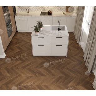 SPC ламинат Alpine Floor Chevron Alpine Дуб Коричневый ECO 18-13