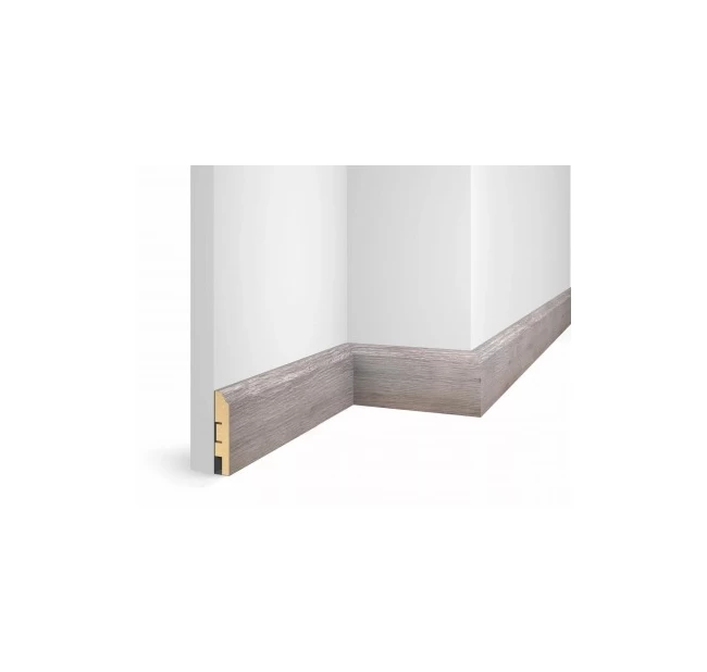 Плинтус напольный МДФ Cosca Decor экошпон WP07 Дуб Старинный серый Плинтус напольный МДФ Cosca Decor экошпон WP07 Дуб Старинный серый