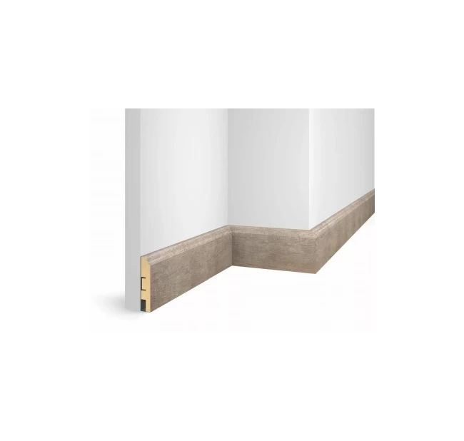Плинтус напольный МДФ Cosca Decor экошпон WP07 Серо-коричневый Плинтус напольный МДФ Cosca Decor экошпон WP07 Серо-коричневый