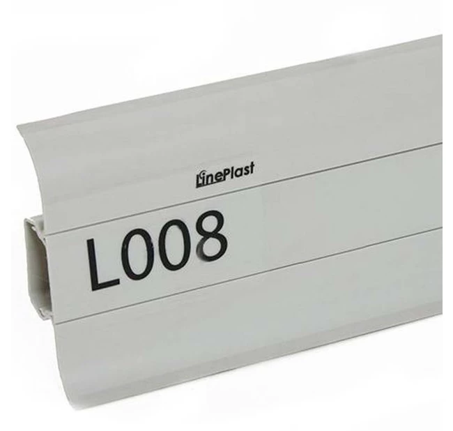 Плинтус напольный ПВХ Lineplast L008 Серый однотонный Плинтус напольный ПВХ Lineplast L008 Серый однотонный