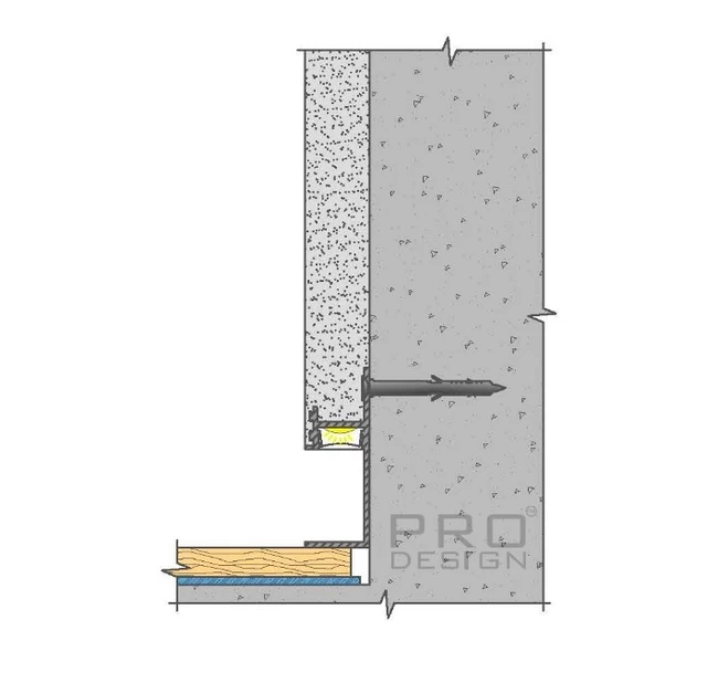 Теневой плинтус скрытого монтажа с нижней полкой AluminiumPro AL 13-7210 2700 мм. Белый грунт Теневой плинтус скрытого монтажа с нижней полкой AluminiumPro AL 13-7210 2700 мм. Белый грунт