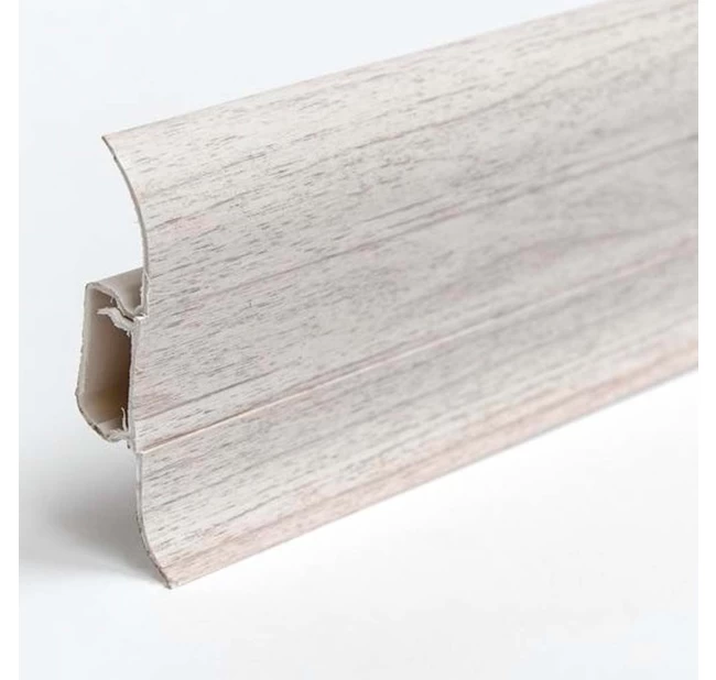 Плинтус напольный ПВХ Lineplast L046 Ясень светлый Плинтус напольный ПВХ Lineplast L046 Ясень светлый