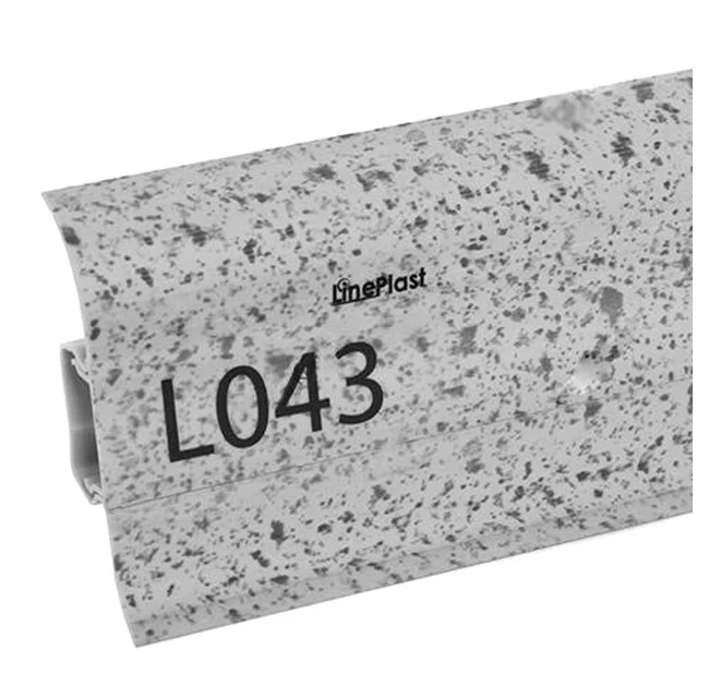 Плинтус напольный ПВХ Lineplast L043 Серый гранит Плинтус напольный ПВХ Lineplast L043 Серый гранит