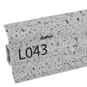 Плинтус напольный ПВХ Lineplast L043 Серый гранит