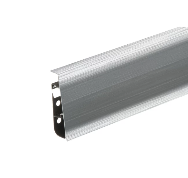 Плинтус напольный ПВХ Cezar HI-LINE PRESTIGE Брашированный Алюминий, 201 Плинтус напольный ПВХ Cezar HI-LINE PRESTIGE Брашированный Алюминий, 201