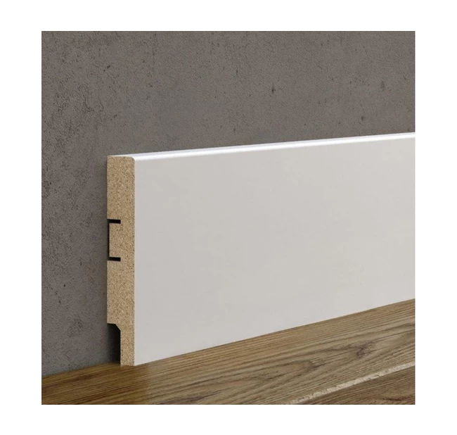 Плинтус напольный МДФ Cosca Decor PP79, Белый Плинтус напольный МДФ Cosca Decor PP79, Белый