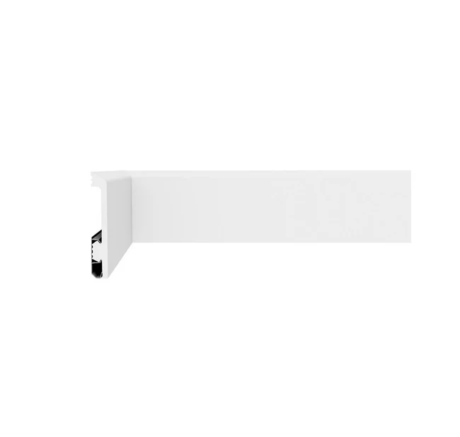 Плинтус напольный HDPS Winart Quadro PRO 80мм белый Плинтус напольный HDPS Winart Quadro PRO 80мм белый