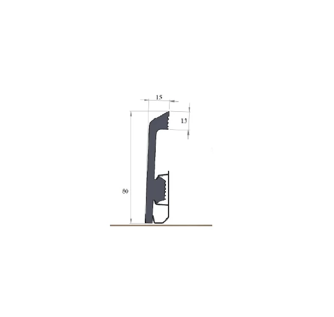 Плинтус напольный HDPS Winart Quadro PRO 80мм белый Плинтус напольный HDPS Winart Quadro PRO 80мм белый