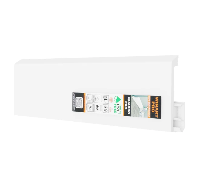 Плинтус напольный HDPS Winart Quadro PRO 100мм Белый Плинтус напольный HDPS Winart Quadro PRO 100мм Белый