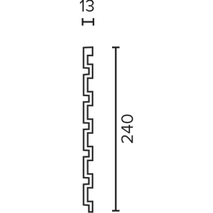 Декоративная реечная панель из дюрополимера Decor-Dizayn DD916-69SH Альпийский шифер