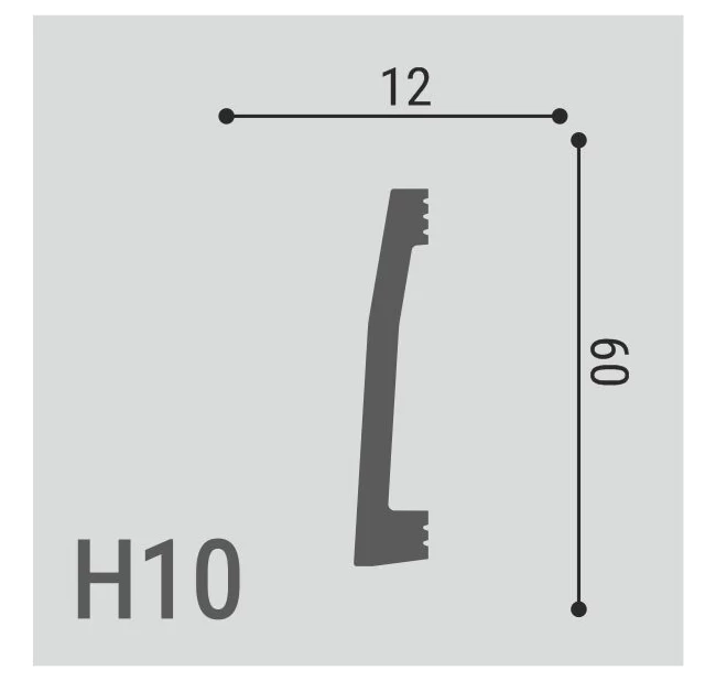 Плинтус напольный Де Багет XPS POLYMER Н 10 60/12 Плинтус напольный Де Багет XPS POLYMER Н 10 60/12
