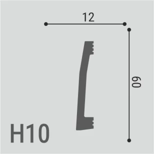 Плинтус напольный Де Багет XPS POLYMER Н 10 60/12