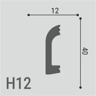 Плинтус напольный Де Багет XPS POLYMER Н 12 40/12