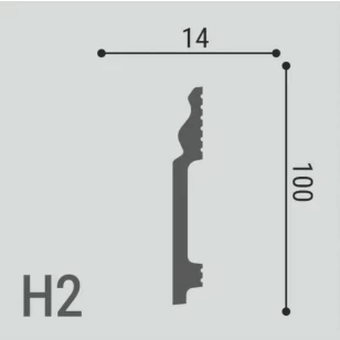 Плинтус напольный Де Багет XPS POLYMER Н 2 100/13